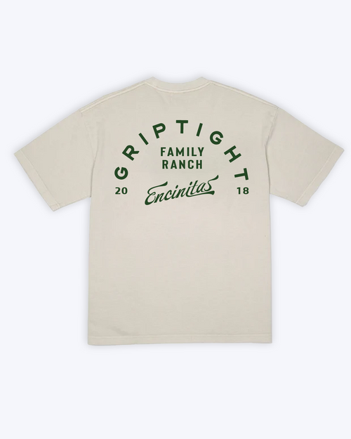 Family Ranch Heavyweight Tee (Cream/Forest) - GRIPTIGHT