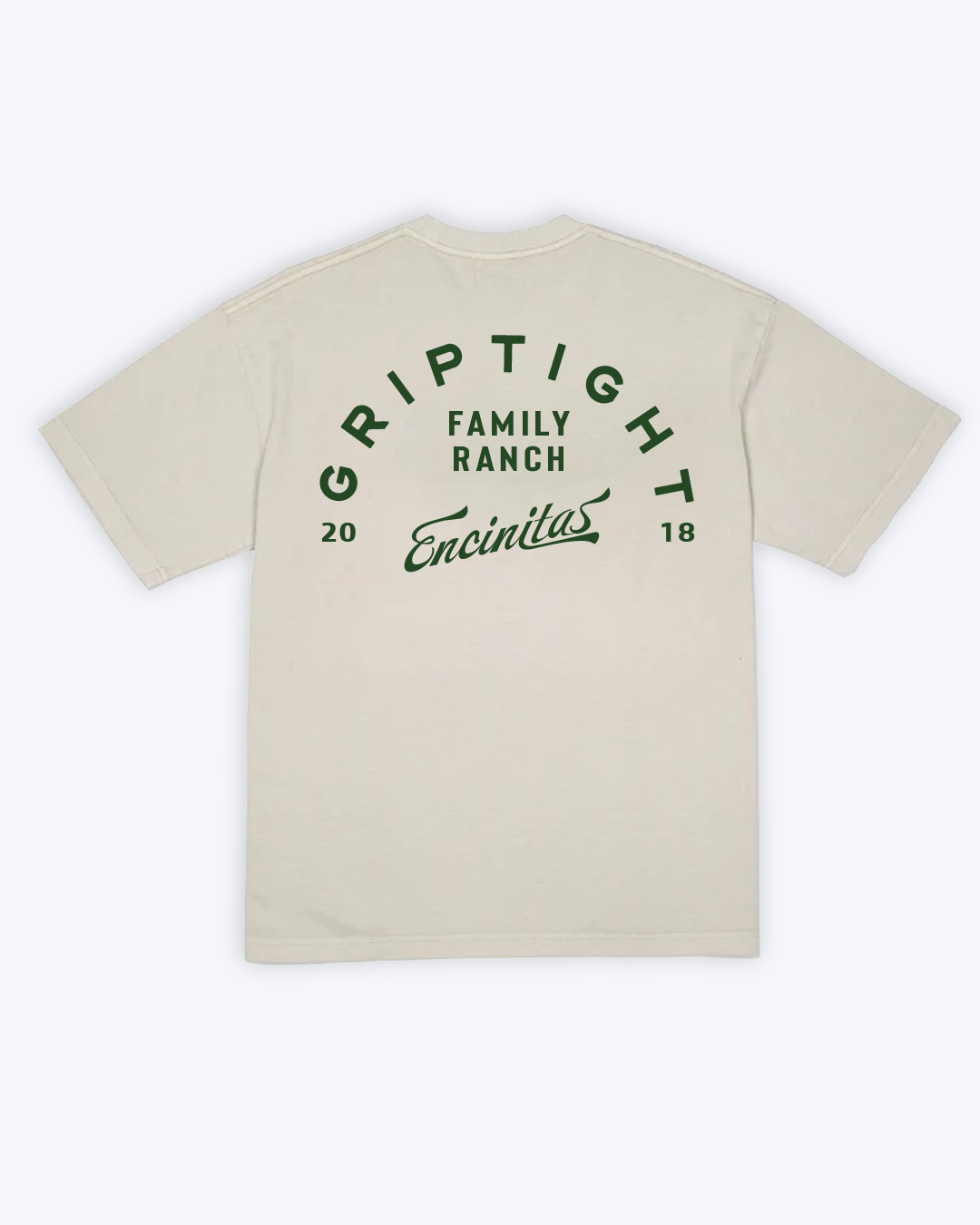 Family Ranch Heavyweight Tee (Cream/Forest) – GRIPTIGHT
