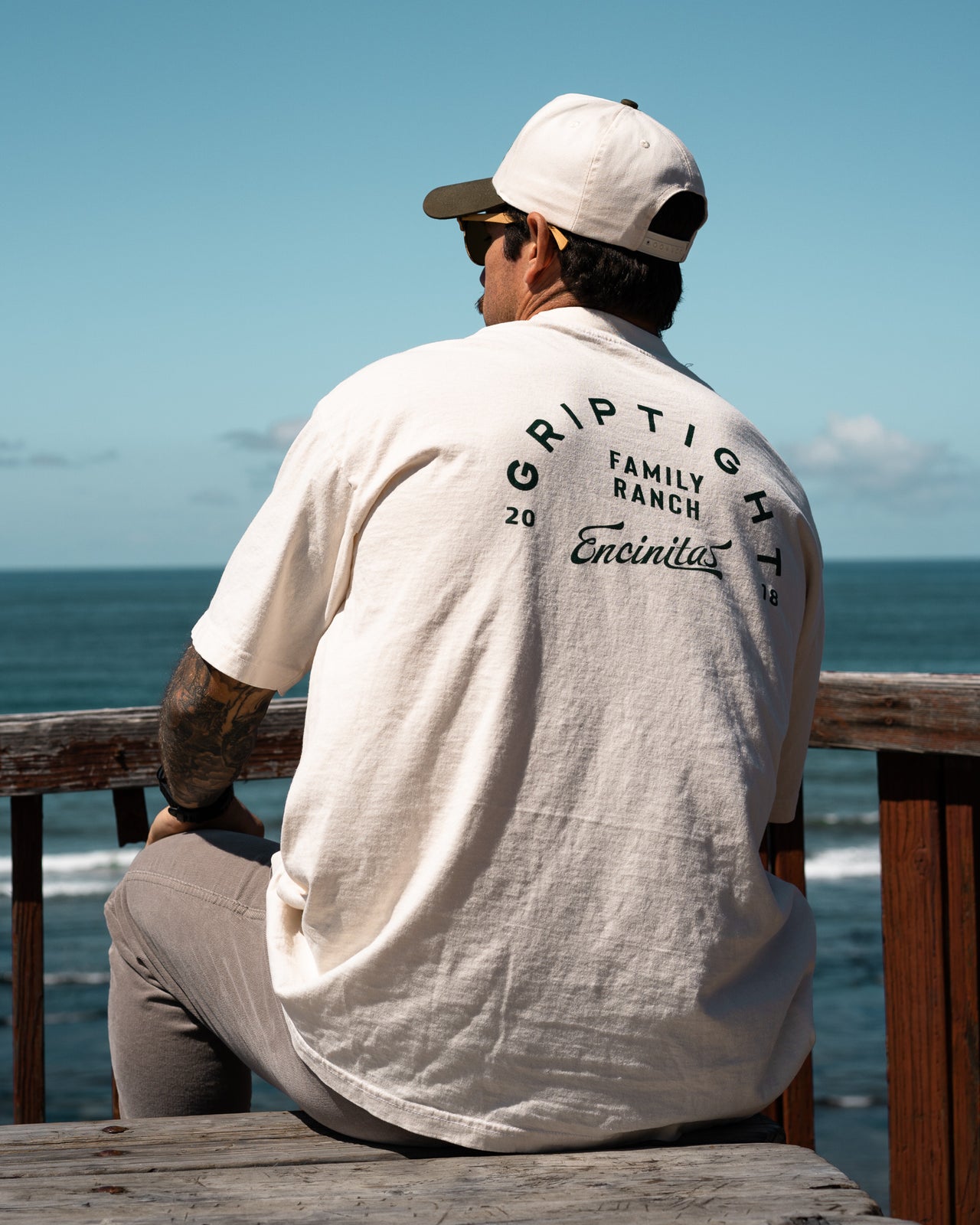 Family Ranch Heavyweight Tee (Cream/Forest)